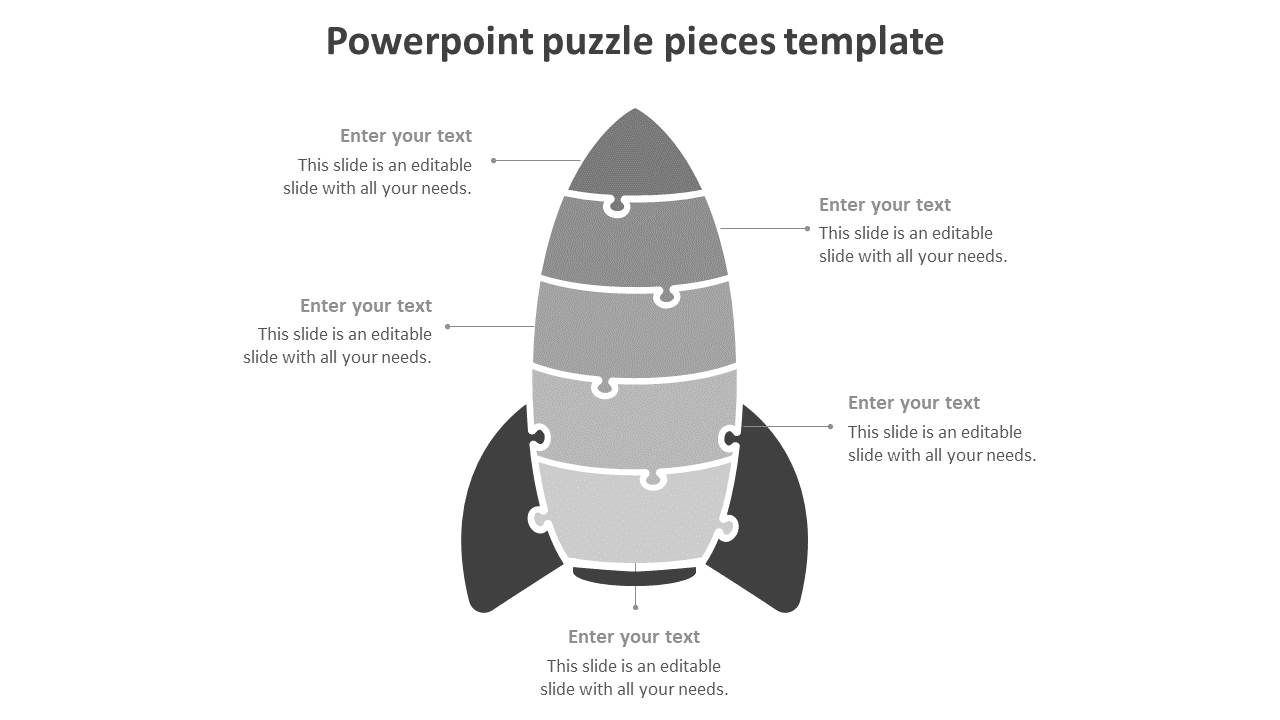Free - PowerPoint Puzzle Pieces Template Presentations 5-Node